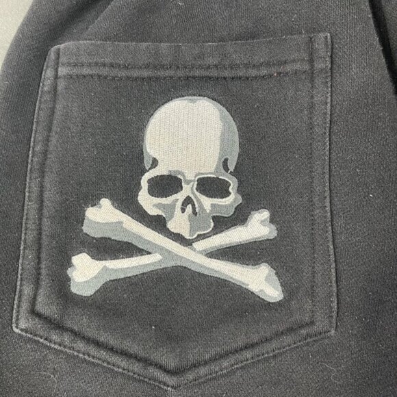 Mastermind Japan Sweatpants Mens Large Black Skull Crossbones Streetwear Pants - Picture 7 of 11